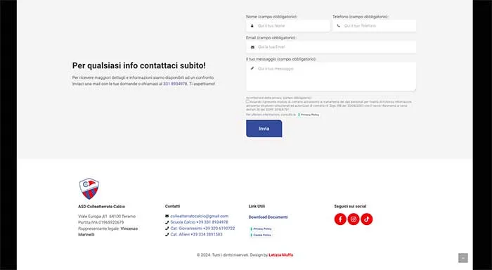 sezione contatti