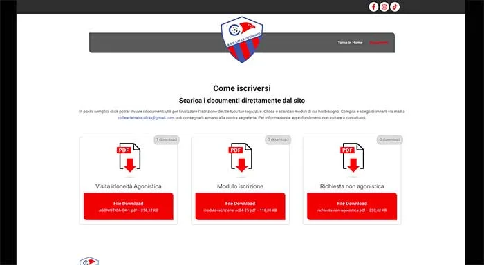 pagina download documenti