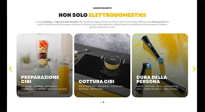 sezione prodotti