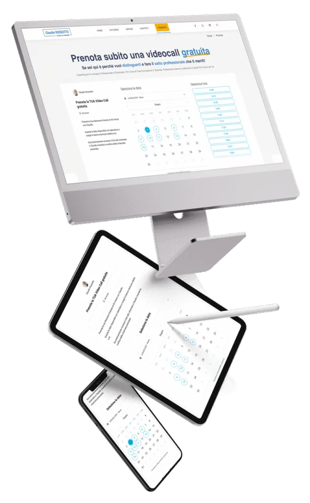 anteprima responsive della pagina prenota